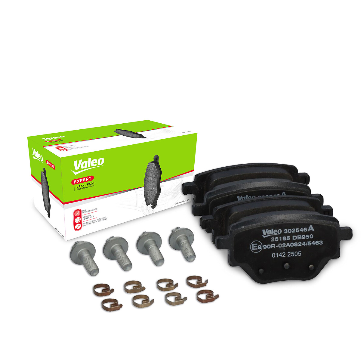Jeu de 4 plaquettes de frein VALEO ref. 302546A